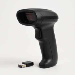 1D 2D QR Barcode Scanner Wireless and Wired with Battery Level Indicator Digital Printed Bar Code Reader Cordless Handheld Barcode Scanner Compact Plug and Play Model D5100